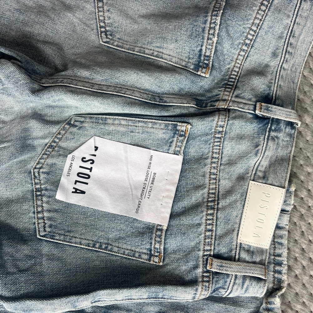Pistola Bobbie Utility Mid Rise Loose Straight Cargo Jeans - Picture 9 of 9
